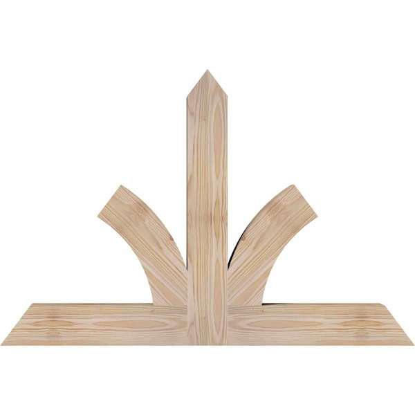 Ekena Millwork Richland Smooth Timber Gable Bracket, Douglas Fir, 36"W x 24"H x 3 1/2"D x 3 1/2"F, 16/12 Pitch GBW036X24X0404RIC00SDF - main
